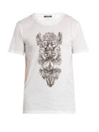 Balmain Totem-print Crew-neck Cotton T-shirt