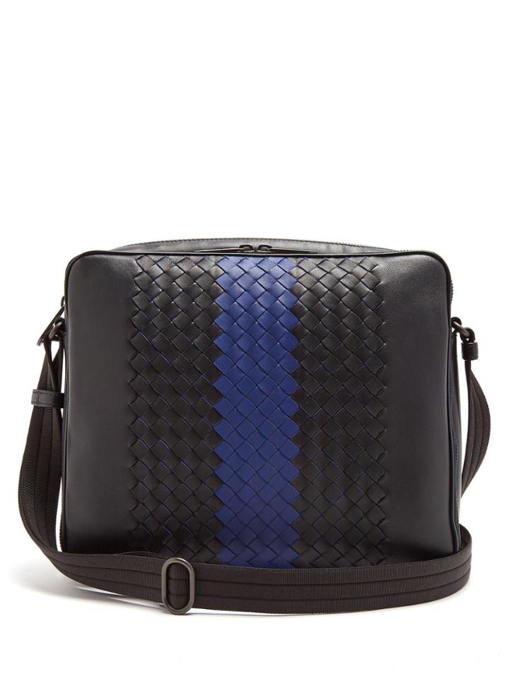 Bottega Veneta Bi-colour Intrecciato-leather Cross-body Bag