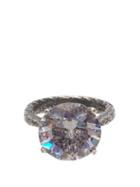 Matchesfashion.com Bottega Veneta - Cubic Zirconia And Silver Intrecciato Ring - Womens - Silver