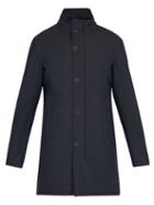 Matchesfashion.com Herno - High Collar Down Filled Coat - Mens - Navy