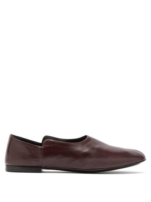 Matchesfashion.com The Row - Boheme Leather Loafers - Womens - Burgundy