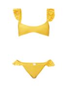 Matchesfashion.com Zimmermann - Bonita Frilled-strap Bikini - Womens - Yellow