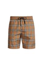 Matchesfashion.com Burberry - Vintage Check Swim Shorts - Mens - Camel