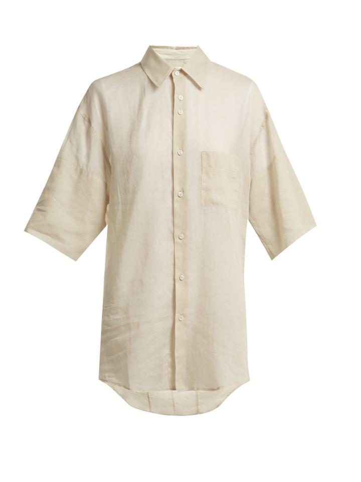 Wales Bonner Oversized Sheer-cotton Shirt