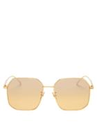 Ladies Accessories Bottega Veneta - Square Metal Sunglasses - Womens - Gold