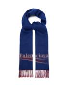 Balenciaga Logo-jacquard Wool-blend Scarf