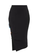 Versace - Safety Pin Crepe Midi Skirt - Womens - Black