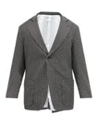 Matchesfashion.com Needles - Geometric-print Wool-blend Flannel Suit Jacket - Mens - Black