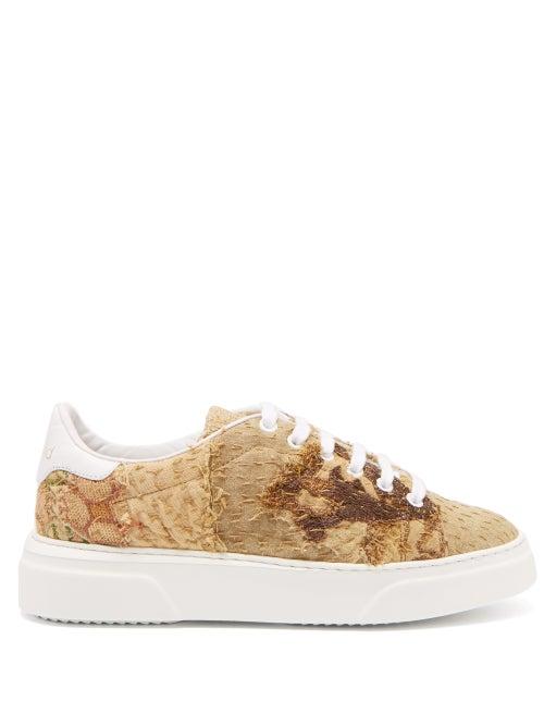 Matchesfashion.com By Walid - 17th Century Tapestry Low Top Trainers - Womens - Beige Multi