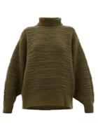 Matchesfashion.com The Row - Pheliana Wool-blend Boucl-effect Sweater - Womens - Khaki