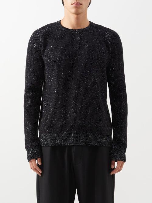 Saint Laurent - Raglan-sleeve Wool-blend Sweater - Mens - Black