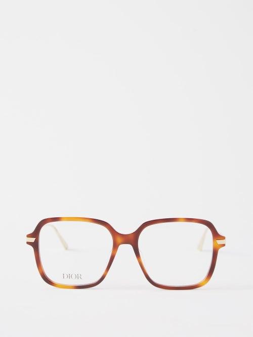 Dior - Gemdioro Oversized Square Acetate Glasses - Womens - Brown Gold