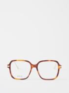 Dior - Gemdioro Oversized Square Acetate Glasses - Womens - Brown Gold