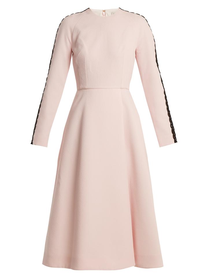 Emilia Wickstead Dionne Macram-trimmed Crepe Dress