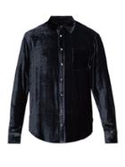 Matchesfashion.com Sies Marjan - Sander Silk Blend Velvet Shirt - Mens - Grey