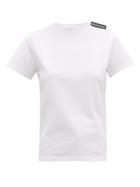 Matchesfashion.com Balenciaga - Logo Tab Cotton T Shirt - Womens - White