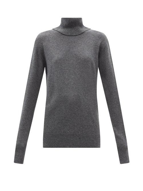 Ladies Rtw Jil Sander - Roll-neck Cashmere Sweater - Womens - Dark Grey