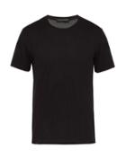 Matchesfashion.com Helmut Lang - Back Logo Print Mesh T Shirt - Mens - Black