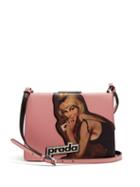 Matchesfashion.com Prada - Frame Leather Bag - Womens - Pink Multi