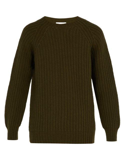 Matchesfashion.com Officine Gnrale - Crew Neck Wool Sweater - Mens - Khaki