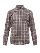 Brunello Cucinelli - Slim-fit Check-cotton Madras Flannel Shirt - Mens - Grey Multi
