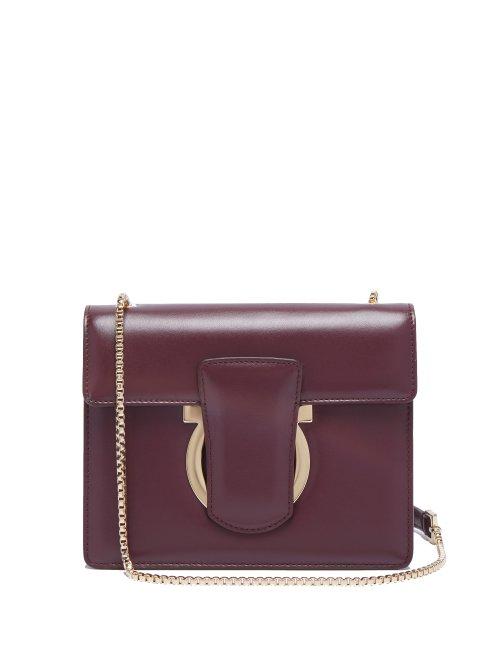 Matchesfashion.com Salvatore Ferragamo - Thalia Leather Cross Body Bag - Womens - Burgundy