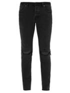 Matchesfashion.com Neuw - Iggy Distressed Skinny Fit Jeans - Mens - Black