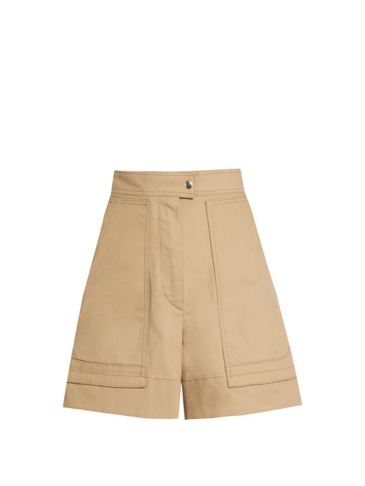 Isabel Marant Trey High-waisted Cotton Shorts