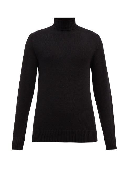 Officine Gnrale - Roll-neck Wool-blend Sweater - Mens - Black