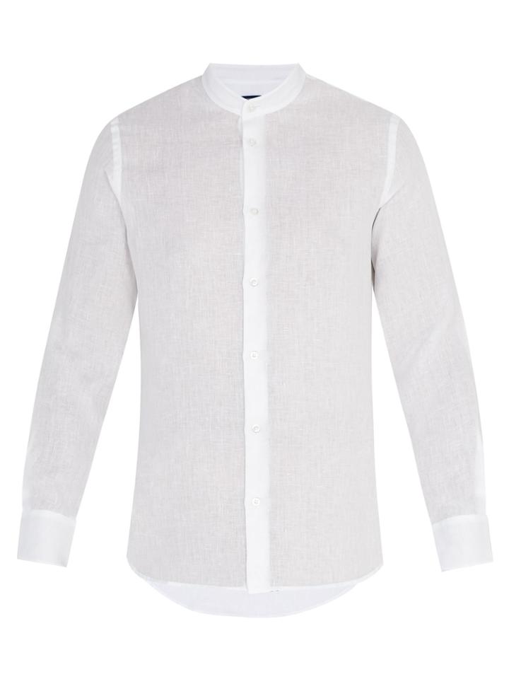 Frescobol Carioca Nero Linen Shirt