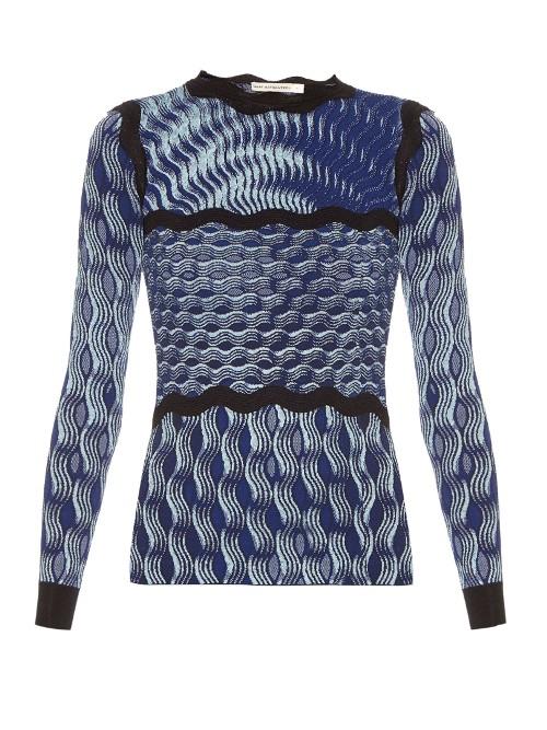 Mary Katrantzou Rosalba Long-sleeved Knitted Top