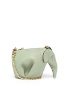 Ladies Bags Loewe - Mini Elephant Chain-strap Leather Bag - Womens - Light Green
