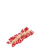 Matchesfashion.com Germanier - Tree Of Life Crystal-embellished Beaded Hair Clip - Womens - Red