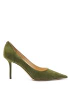 Matchesfashion.com Jimmy Choo - Love 85 Suede Pumps - Womens - Khaki