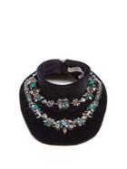 Mary Katrantzou Crystal-embellished Velvet Bib Necklace