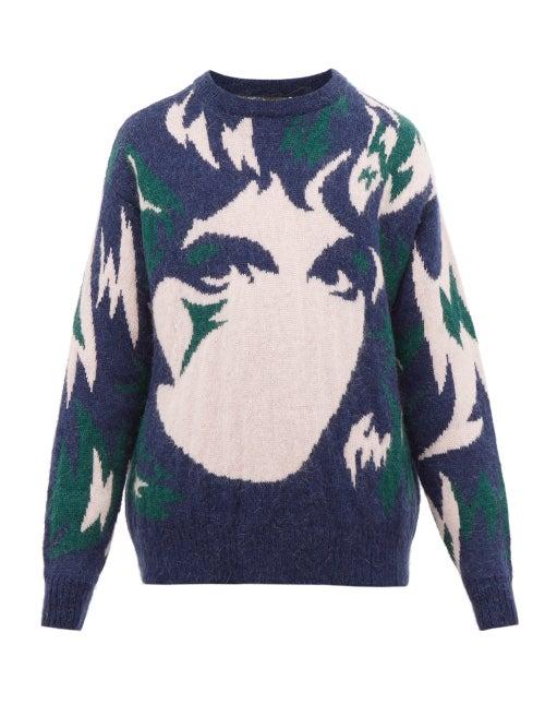 Matchesfashion.com P.a.m. - Handmaiden Jacquard Sweater - Mens - Navy Multi