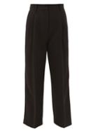 Matchesfashion.com Racil - Robert High-rise Pleated Crepe Trousers - Womens - Black