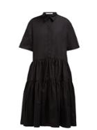 Matchesfashion.com Cecilie Bahnsen - Primrose Cotton Shirtdress - Womens - Black