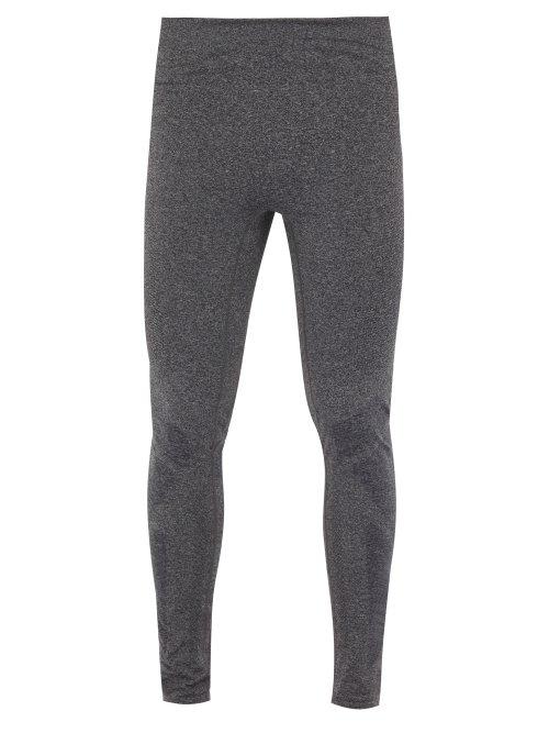 Matchesfashion.com Lndr - Panelled Mid Rise Stretch Knit Leggings - Mens - Grey