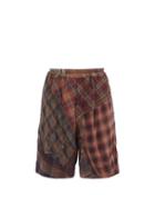 Matchesfashion.com By Walid - Lesley Patchwork Cotton Shorts - Mens - Brown