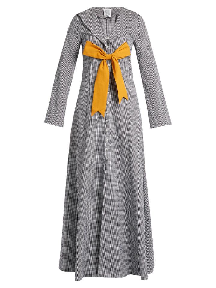 Rosie Assoulin Seeker Detachable-bow Gingham Coat