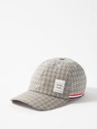 Thom Browne - Checked Wool Baseball Cap - Mens - Grey Multi