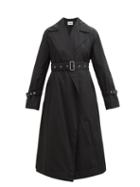 Jil Sander - Belted Taffeta Trench Coat - Womens - Black