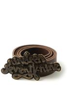 Erl - 1979-buckle Leather Belt - Mens - Brown