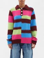 The Elder Statesman - Striped Cashmere Rugby Sweater - Womens - Pink Multi