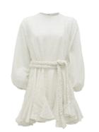 Matchesfashion.com Rhode - Ella Fil-coup Cotton-blend Dress - Womens - White