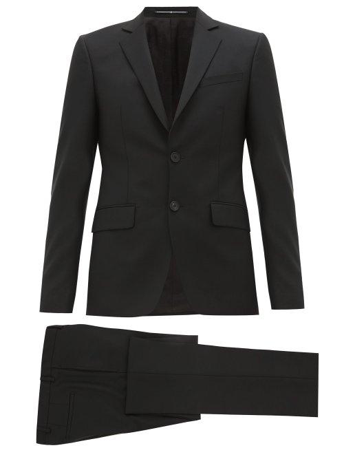 Matchesfashion.com Givenchy - Single Breasted Wool Blend Suit - Mens - Black