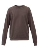 Matchesfashion.com Les Tien - Crew-neck Brushed-back Cotton Sweatshirt - Mens - Black