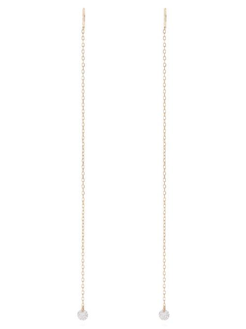 Persee - Danae Diamond & 18kt Gold Drop Earrings - Womens - Yellow Gold