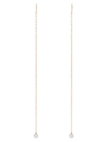 Persee - Danae Diamond & 18kt Gold Drop Earrings - Womens - Yellow Gold